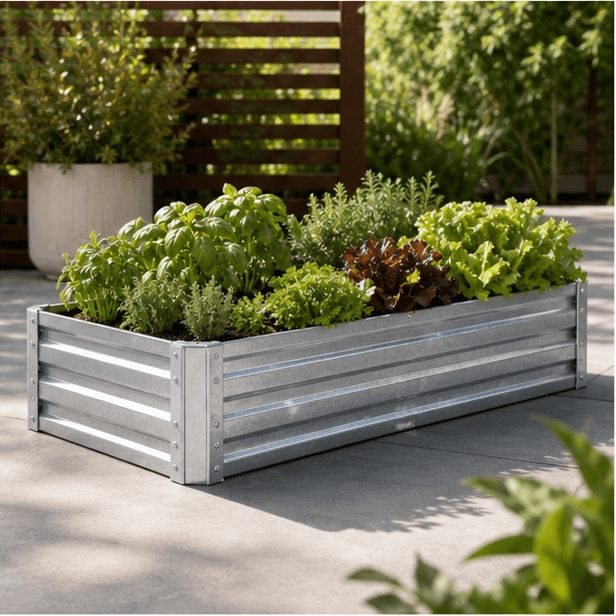 Galvanized Raised Planter Bed view 2
