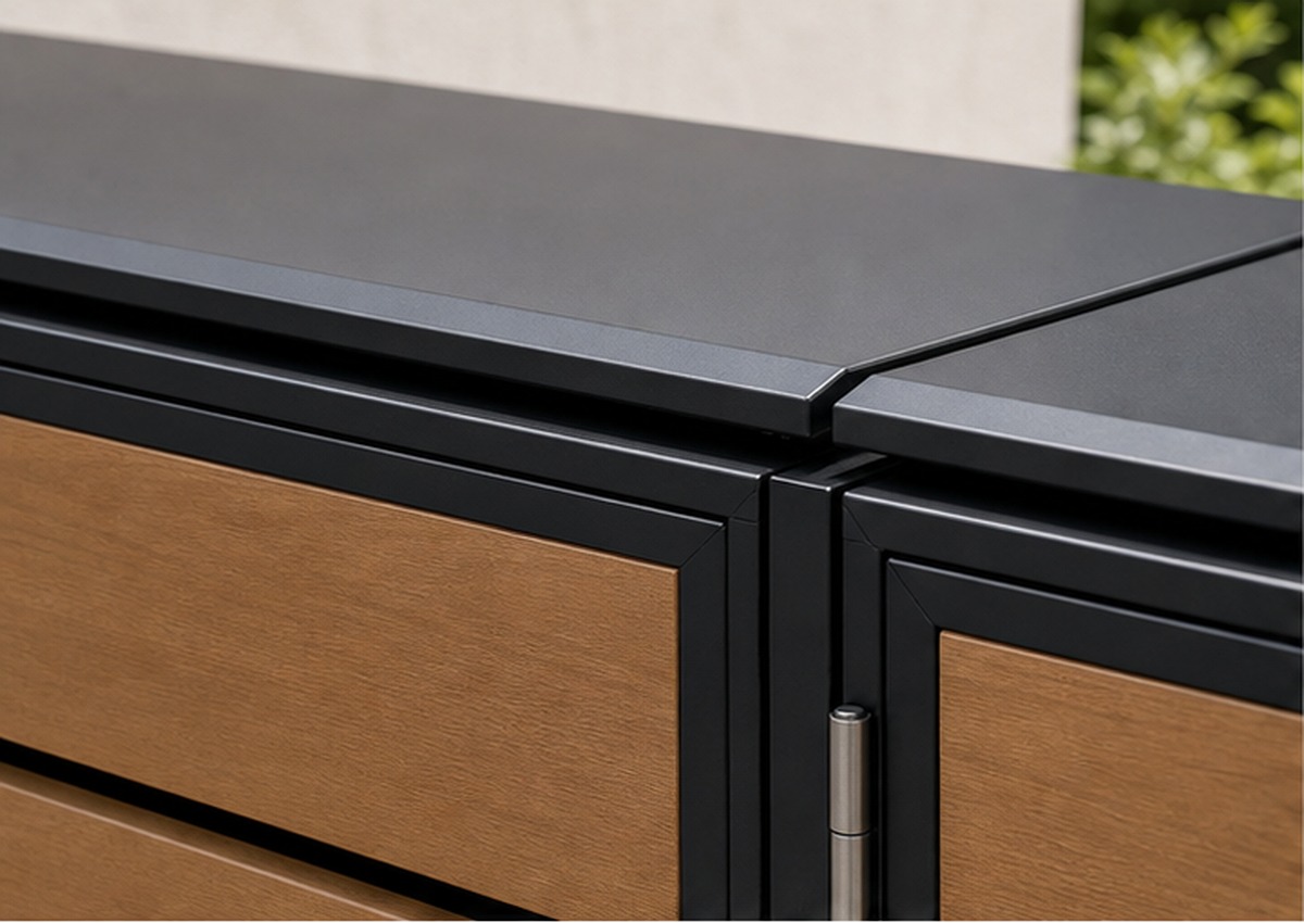 Double Outdoor Bin Storage Enclosure view 4