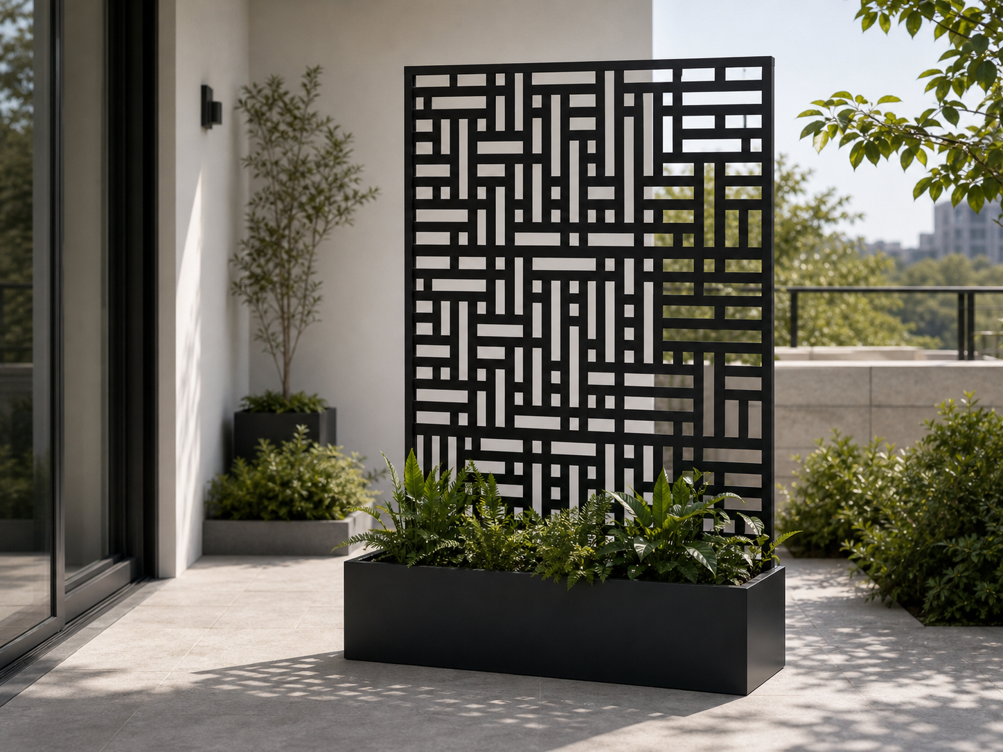 Decorative Privacy Screen Planter