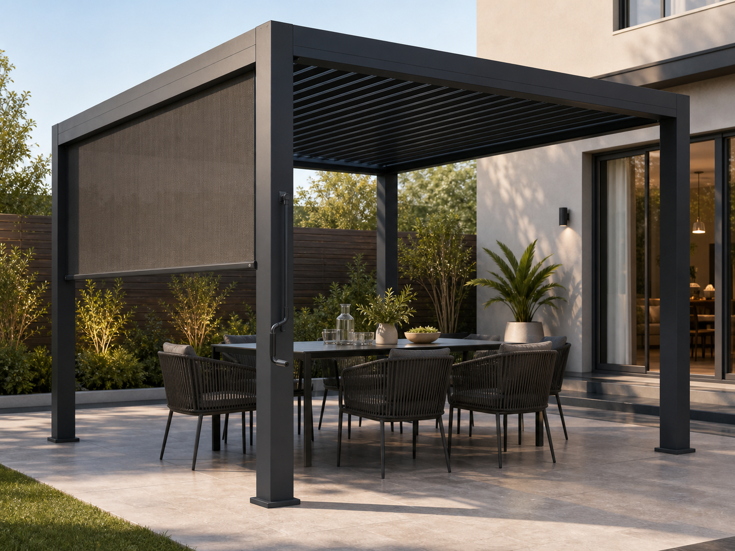 Aluminum-look Outdoor Pergola