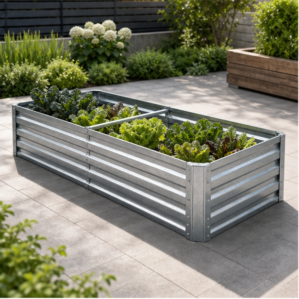 Oval Metal Planter Bed view 5